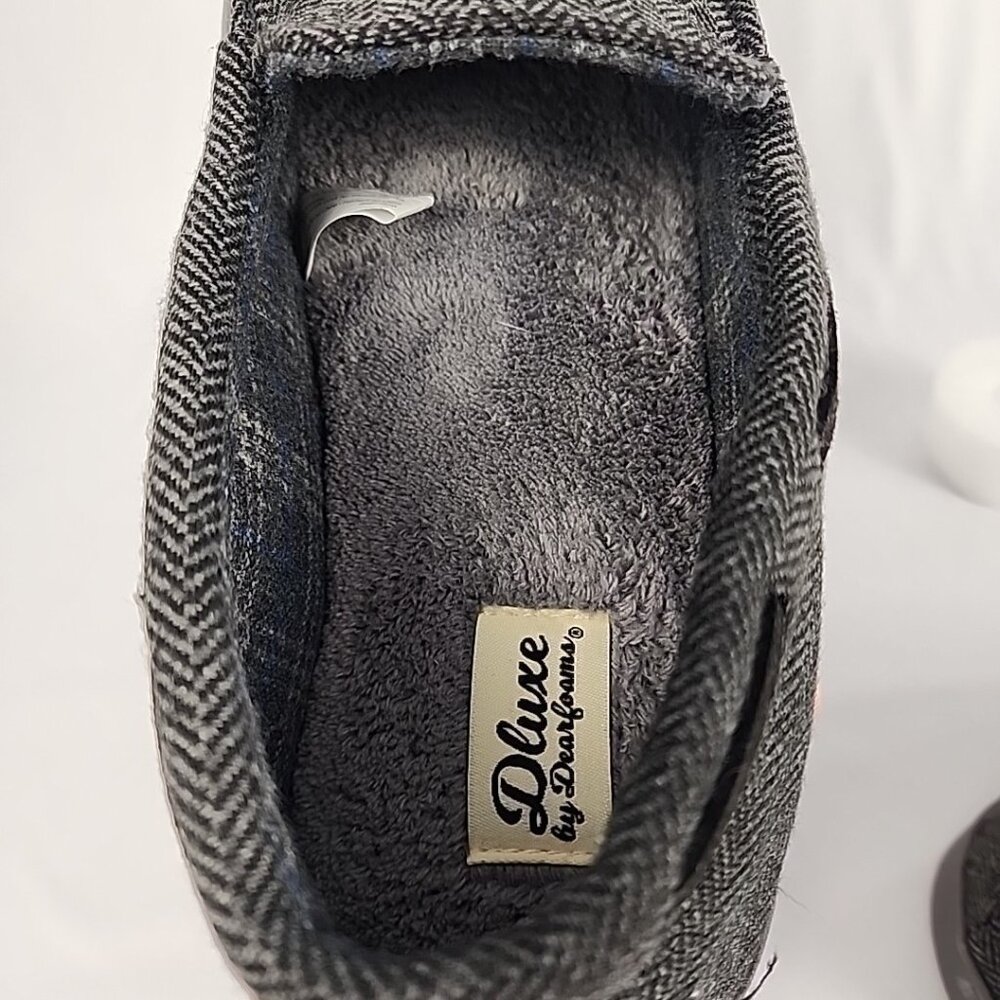 Dluxe By Dearfoams Men's Med Julien Plush Jersey Sport Lounge Clog Slippers NWOT - Picture 10 of 10